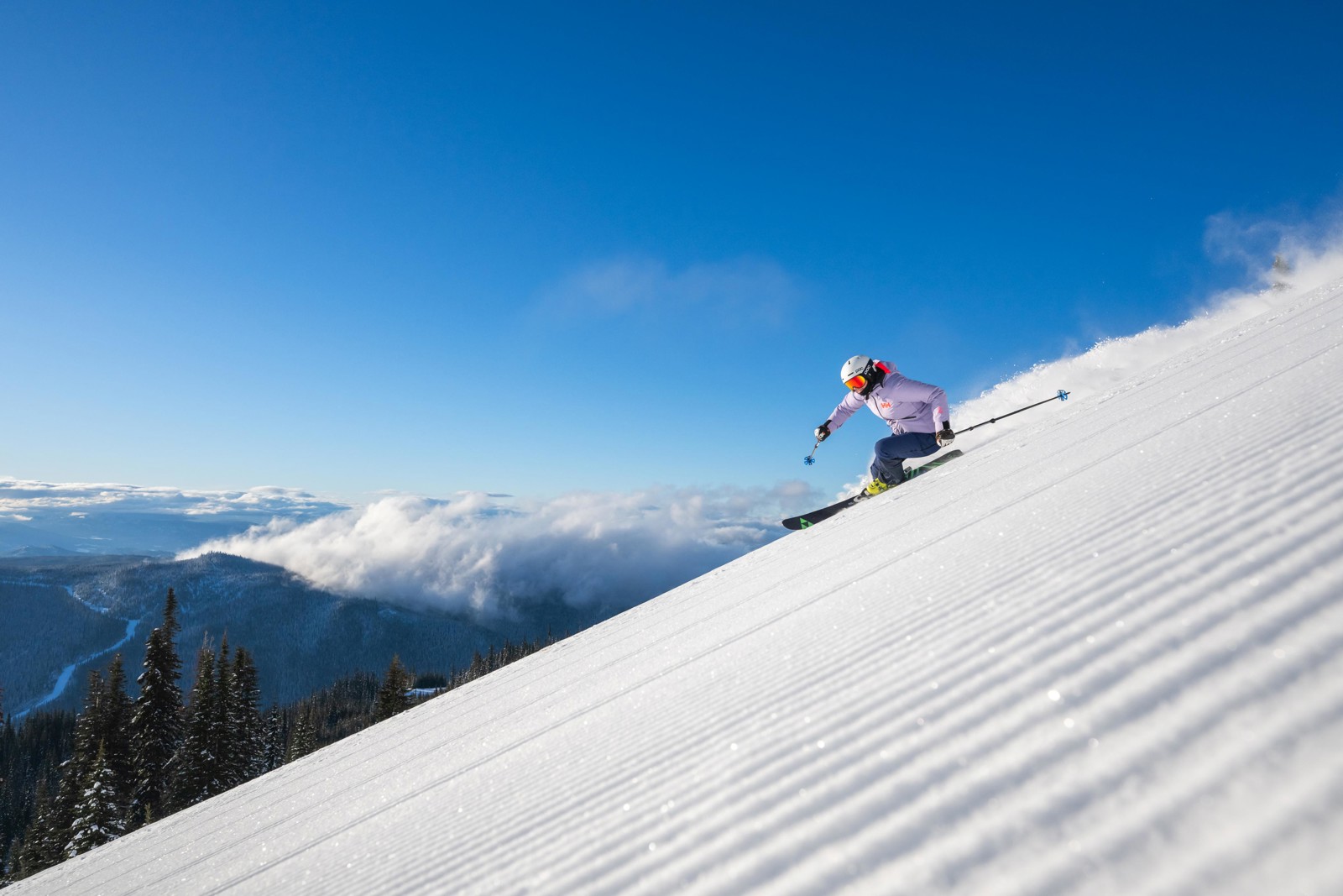 Skieur brillant en velours c&ocirc;tel&eacute; Sun Peaks BC