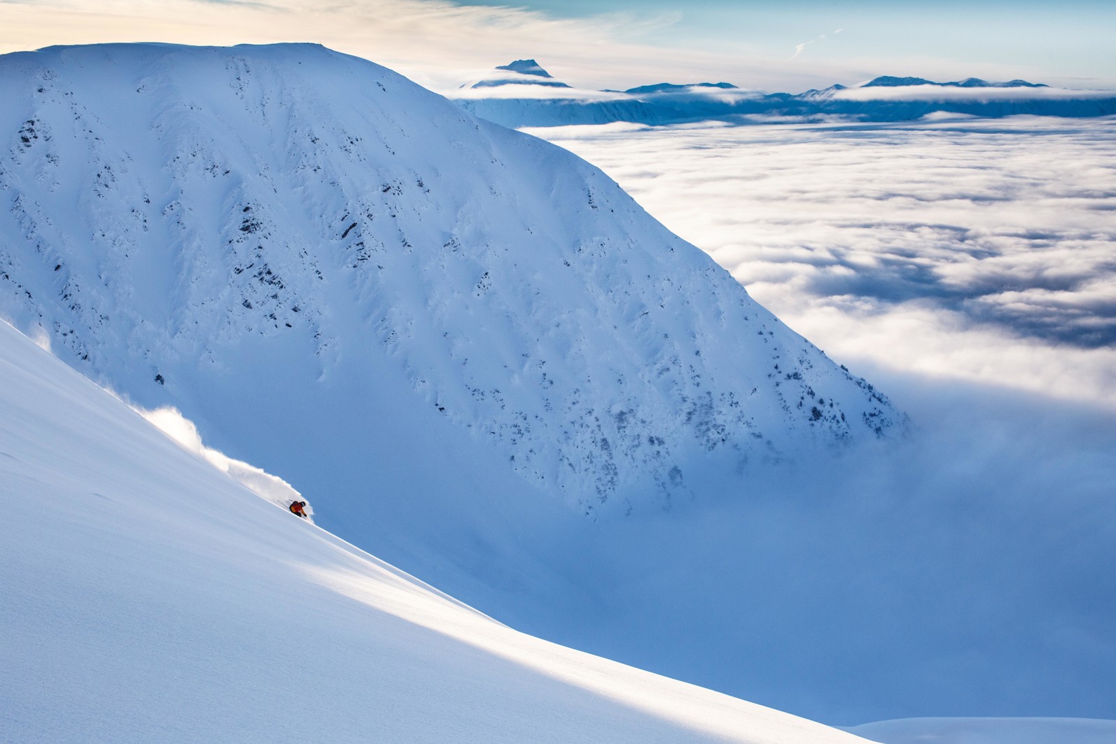 Alyeska  Alaska small skier big view